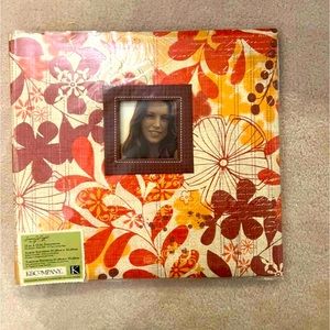 Scrapbook with floral design.